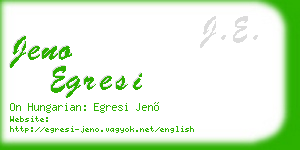 jeno egresi business card